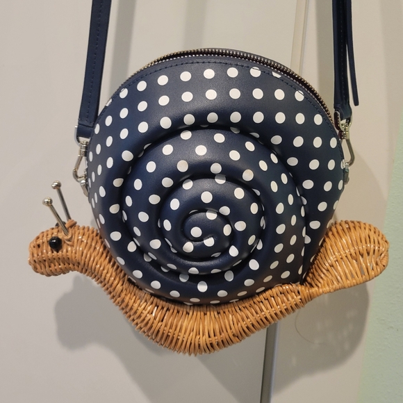 Kate Spade Navy and White Snail Crossbody Bag - Picture 5 of 5